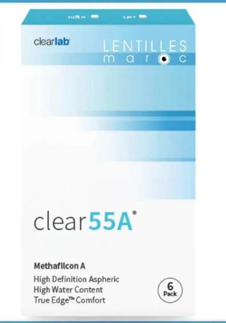Clear 55A (Lentilles sphérique mensuelles)