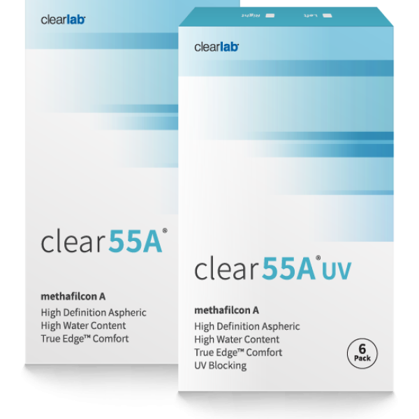 Clear 55A (Lentilles sphérique mensuelles)